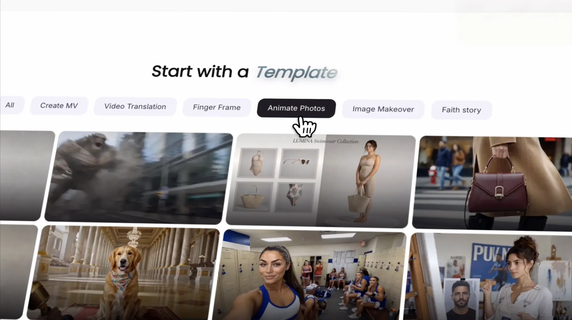 Video template library
