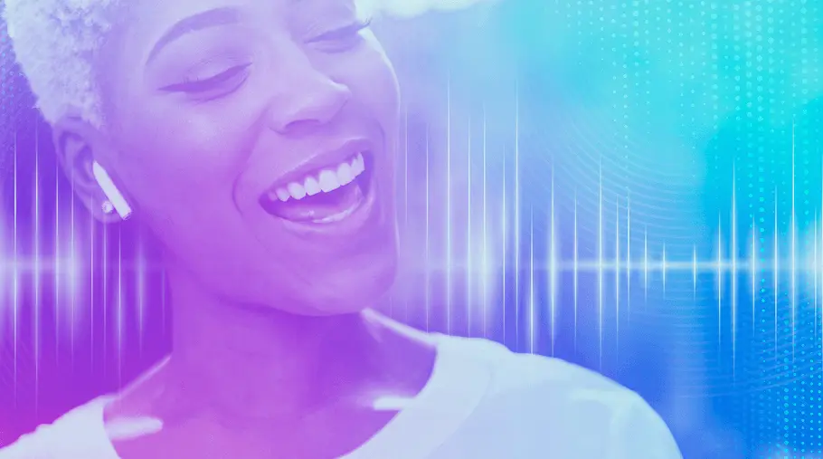 Creator listening to expressive AI speech