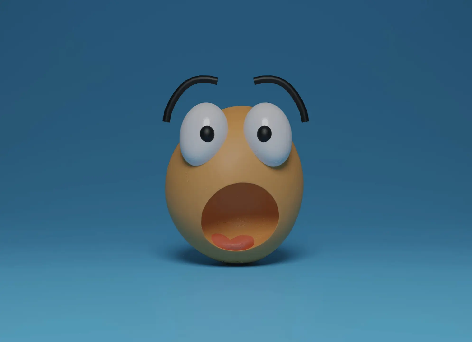 Blue meme character render